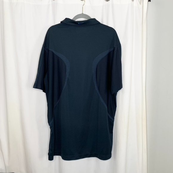 NIKE Mens Dri Fit Dark Blue Golf Shirt Size XXL Excellent 'Like New" Condition! - Picture 2 of 8